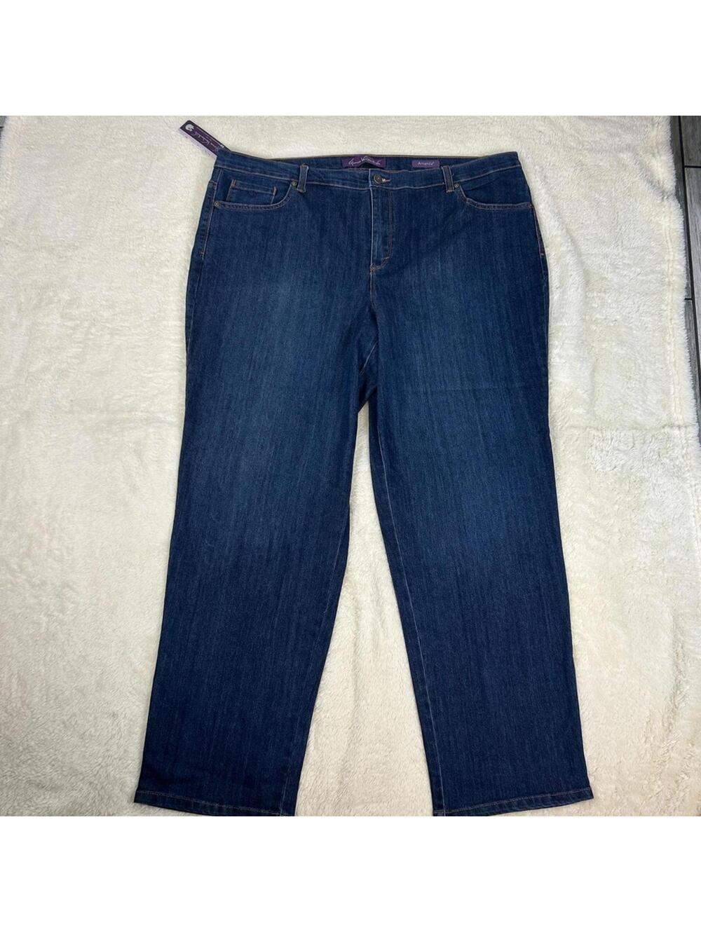 Gloria Vanderbilt Amanda Women’s Jeans Size 20W Blue Denim Classic  Straight Leg